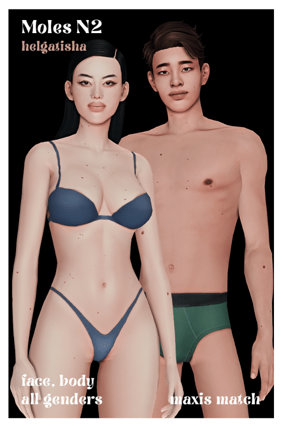 Face and Body Moles Set for Male and Female