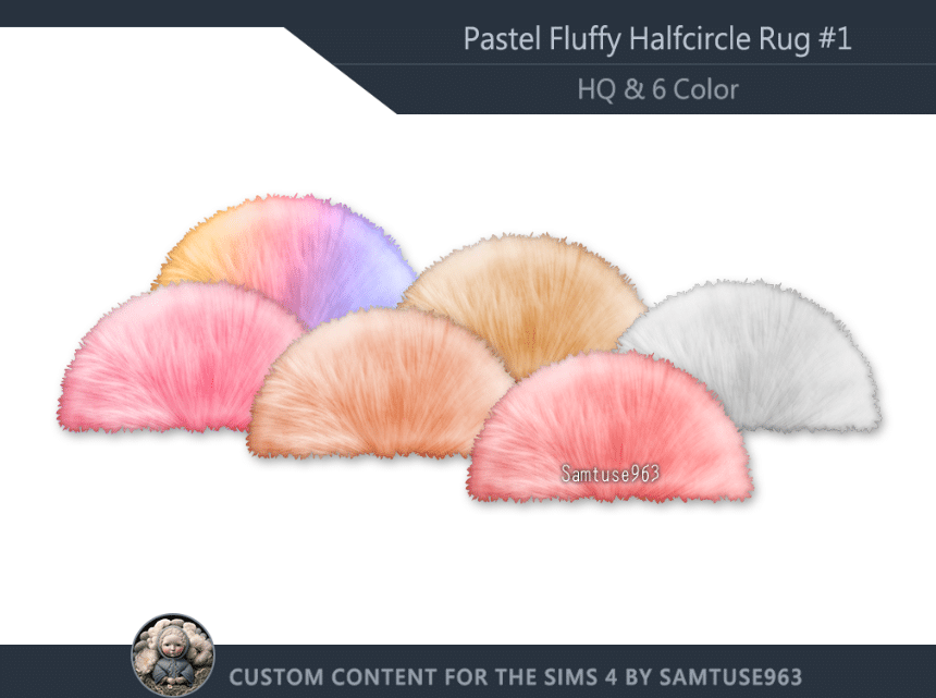 Fluffy Fan Shaped Rug Decor