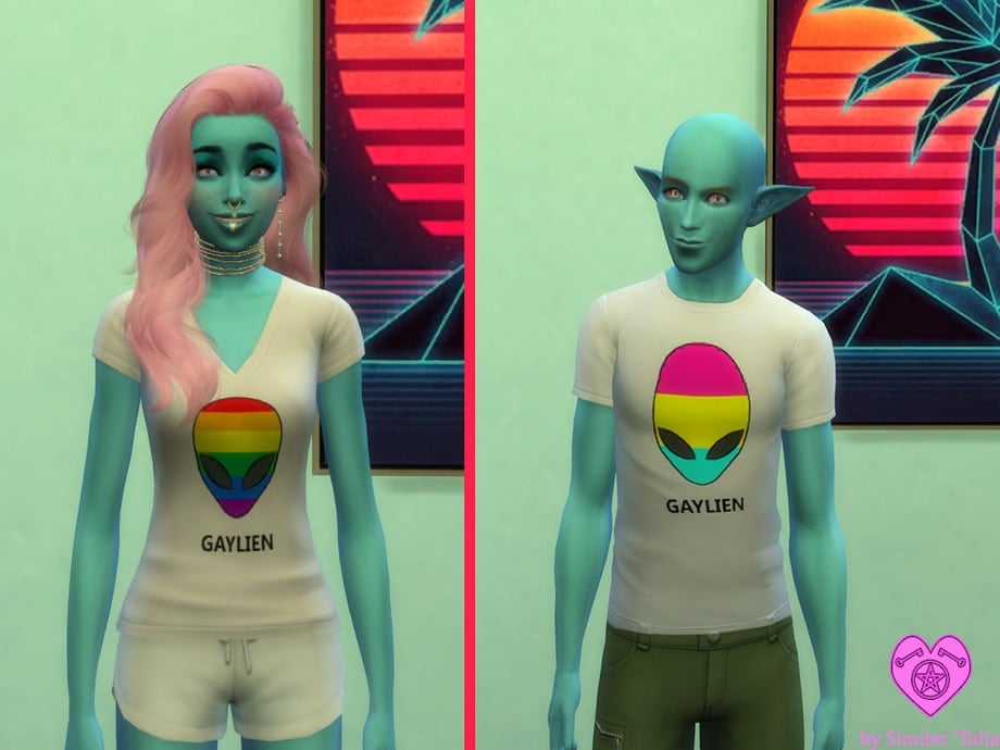 Gaylien Pride Month Alien Shirts Set