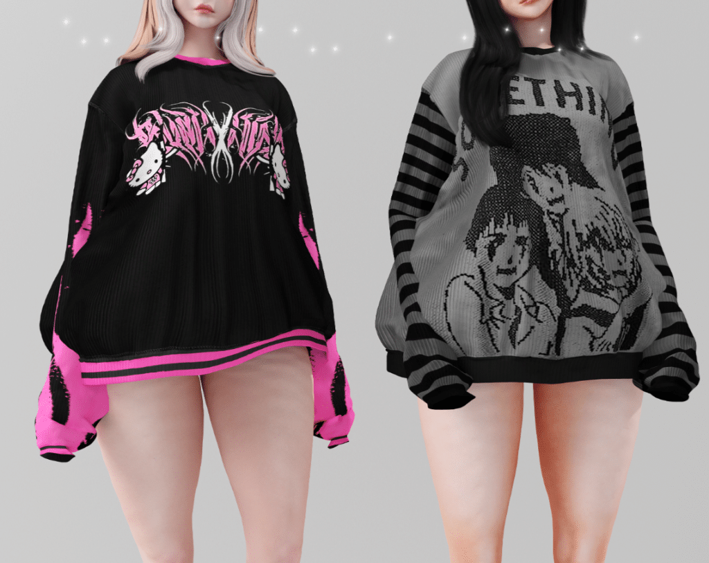 Get Lost Gothic Oversized Sweater for Female