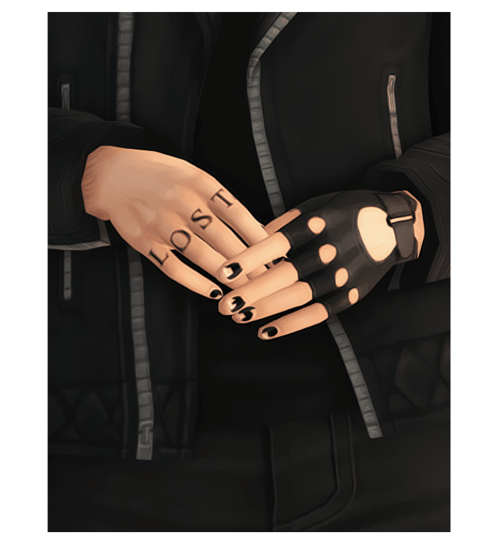 Gothic One Hand Glove Accessory