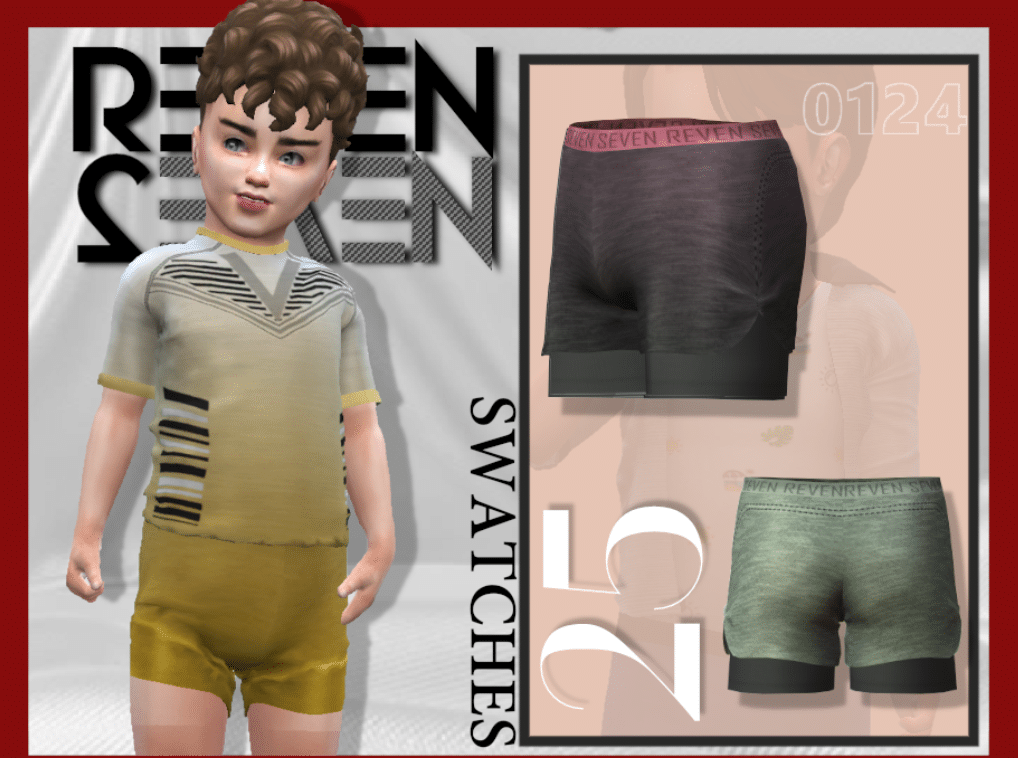 Gradient Workout Shorts for Male and Female Toddlers