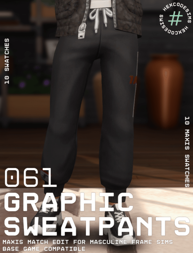 Graphic Sweatpants for Male