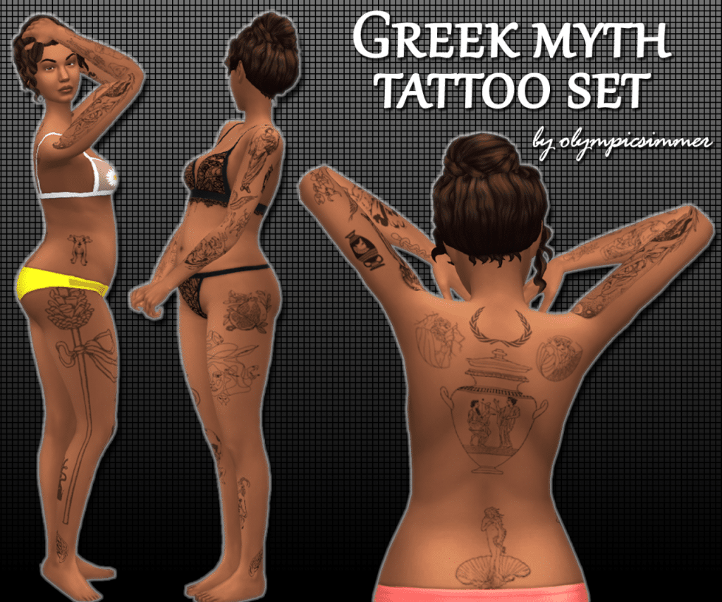 Greek Myth Tattoo Set