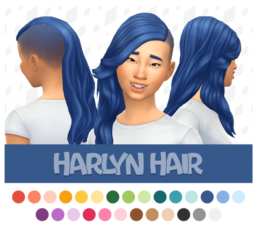 Harlyn Half Shaved Long Wavy Hairstyle for Female