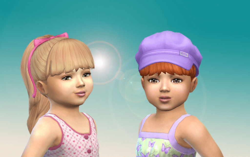 High Ponytail with Bangs for Female Toddlers