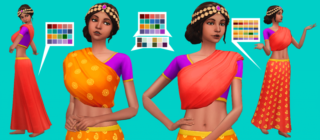 Indian Crop Top & Skirt