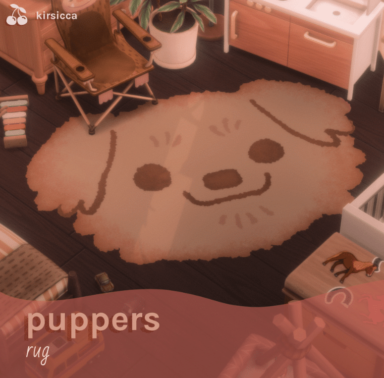 Large Puppy Rug Decor