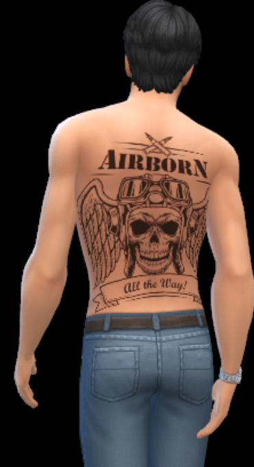 Large Skull Back Tattoo for Male and Female