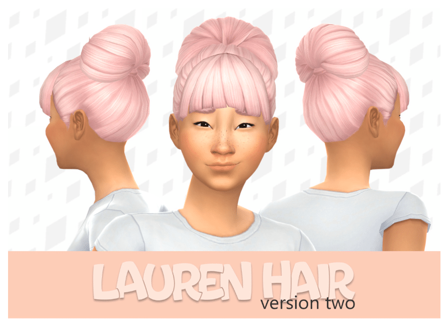 Lauren Neat Top Bun Hairstyle for Female