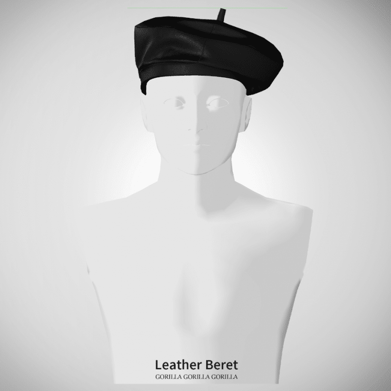 Leather Beret Accessory for Male