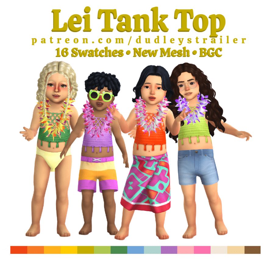 Lei Tank Top for Toddlers