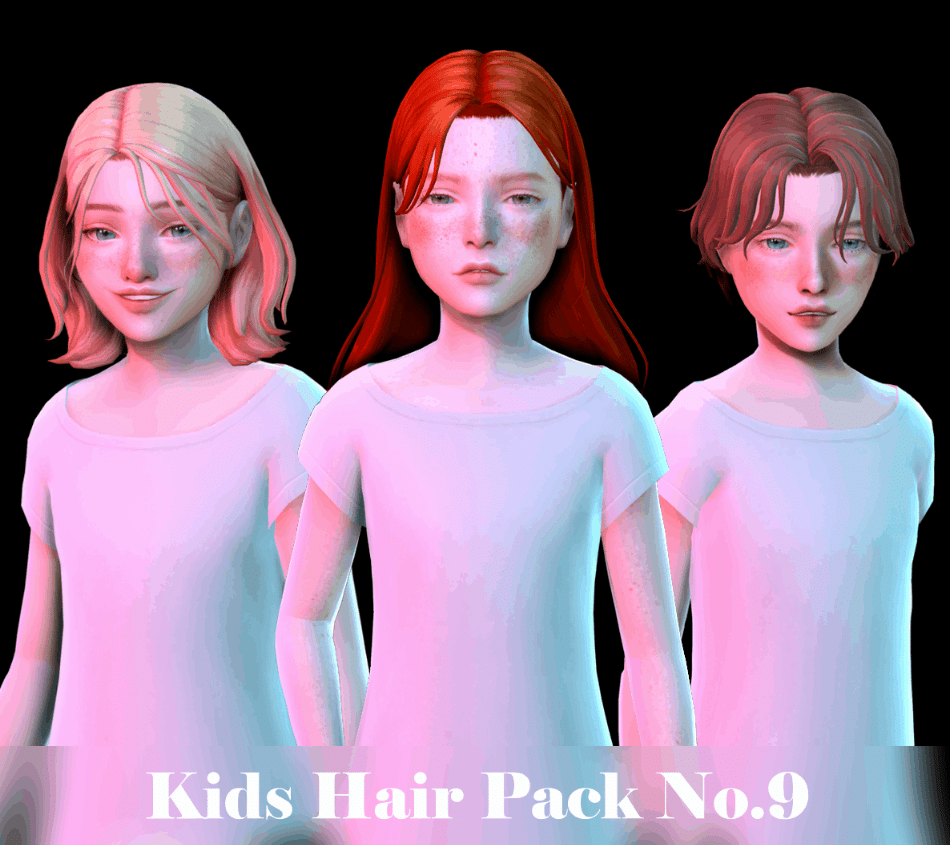 Long and Short Hairstyle Set for Children