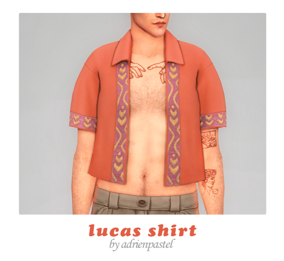 Lucas Open Polo Shirt for Male