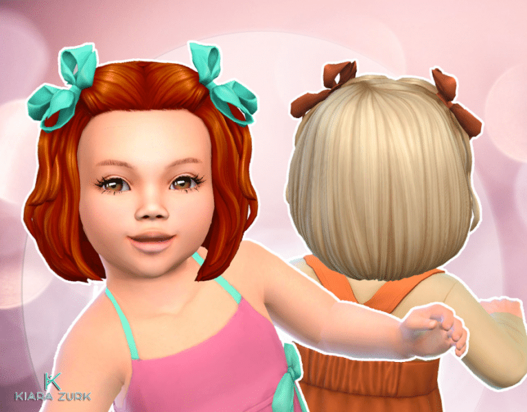Mia Short Hairstyle with Bow Accessory for Infants [MM]