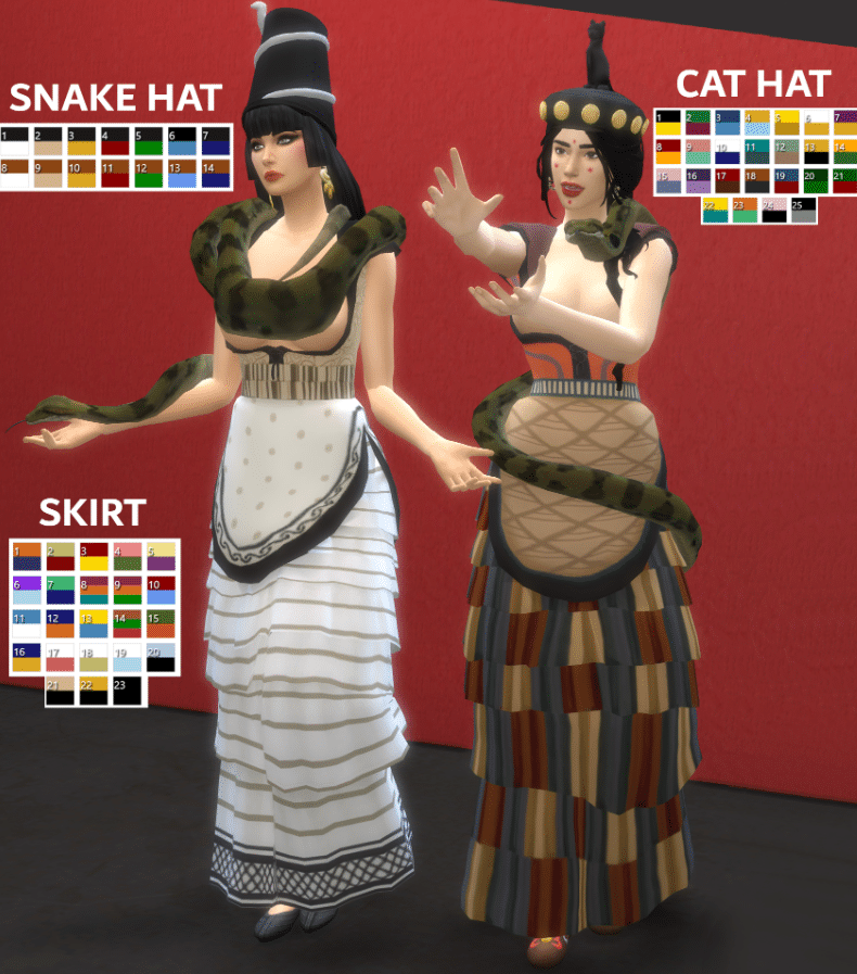 Minoan Snake Goddess Clothes Set for Female