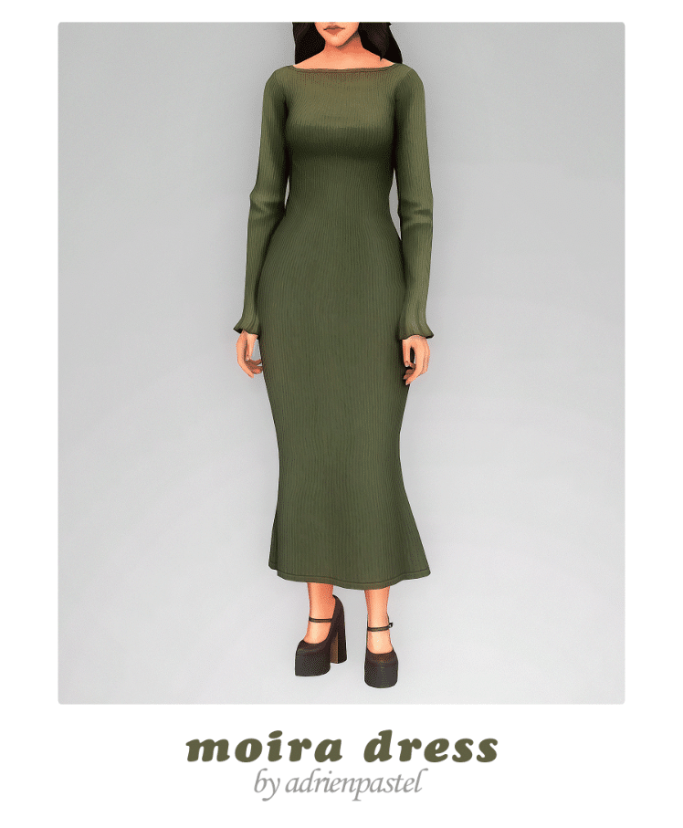 Moira Long Simple Dress for Female