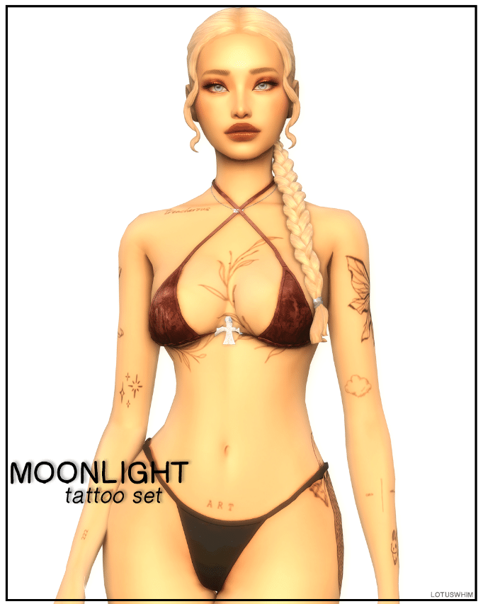 Moonlight Full Body Tattoo Set for Female