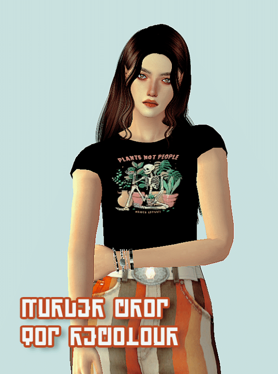 Murder Crop Top T-Shirt for Female