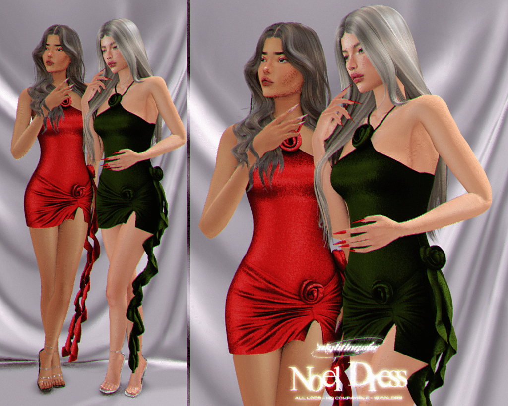 Noel Short Sexy Halter Neck Dress for Female