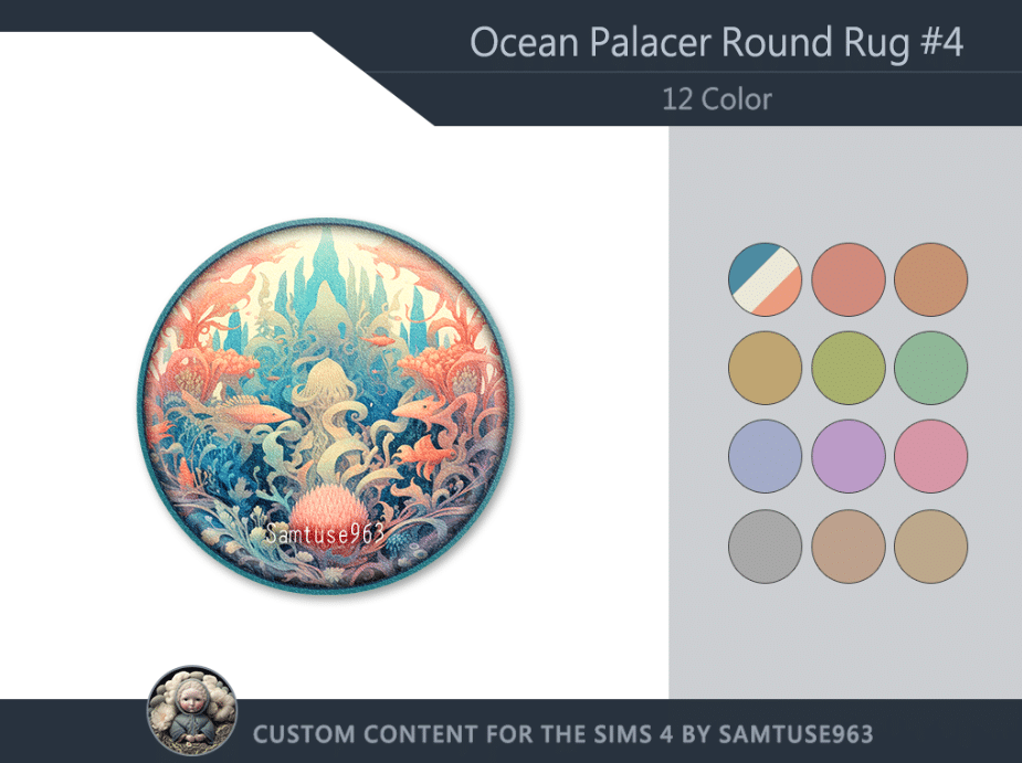 Ocean Palace Round Rug