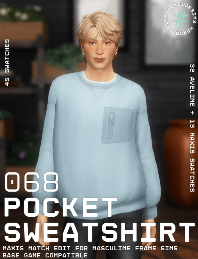 Pocket Sweatshirt for Male