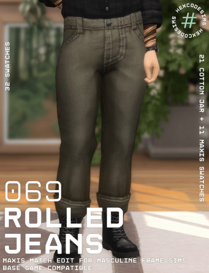 Rolled Jeans for Male