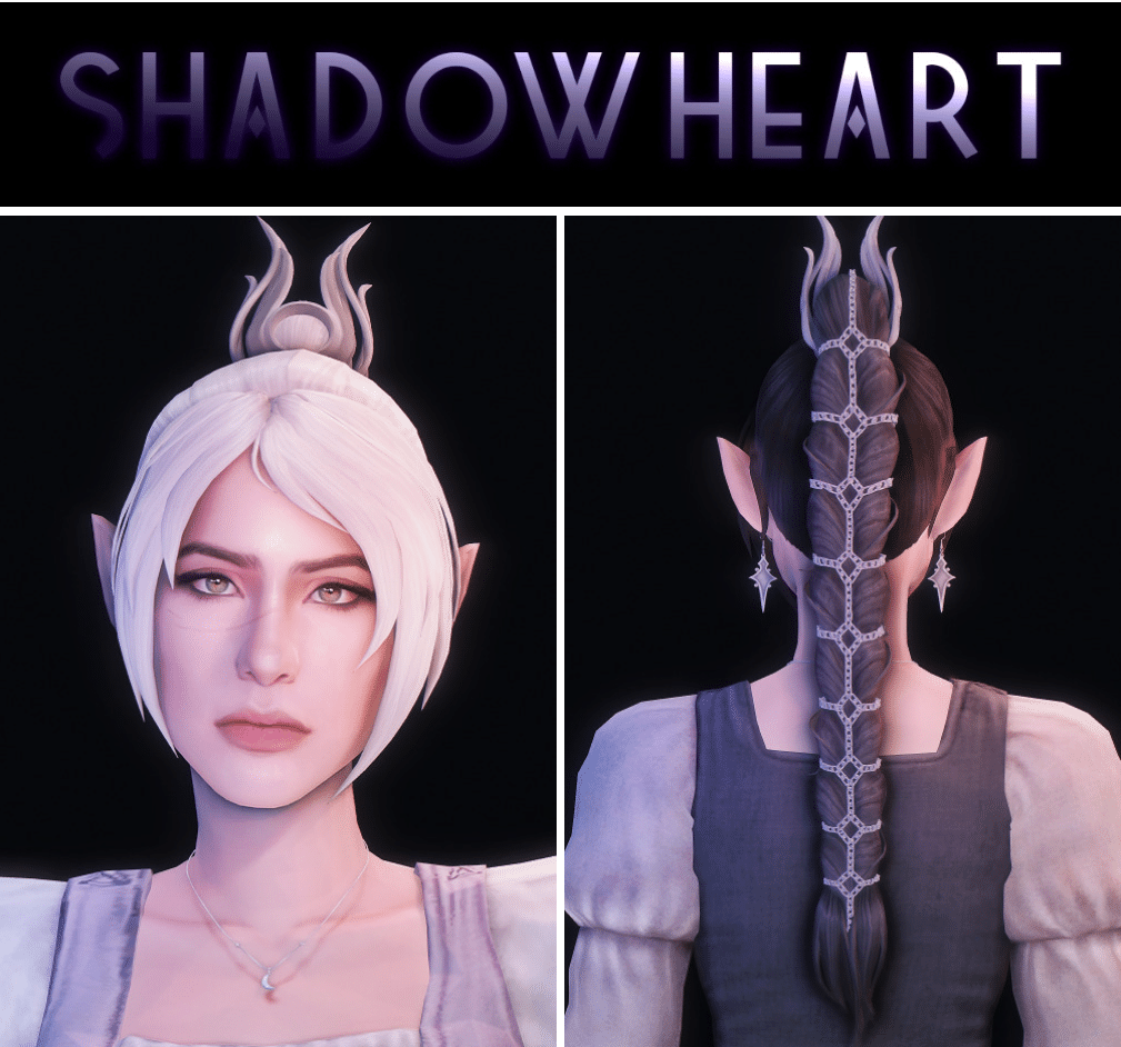 Shadow Heart Long Braided Ponytail Hair