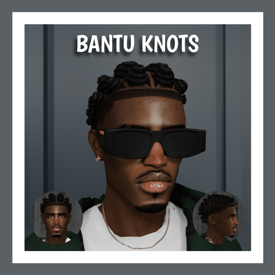 Short Bantu Knots Hairstyle for Male