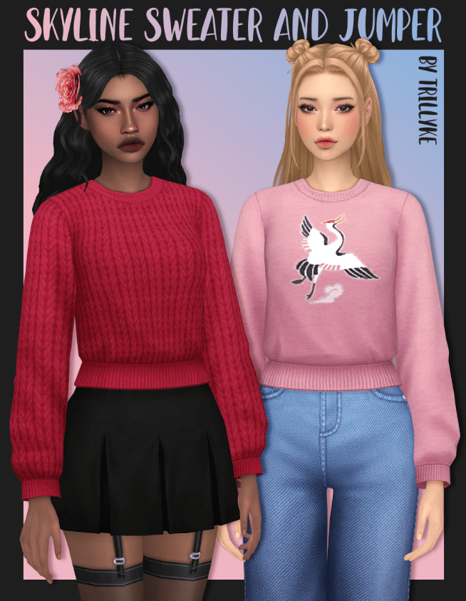 Skyline Knitted Sweater and Jumper for Female