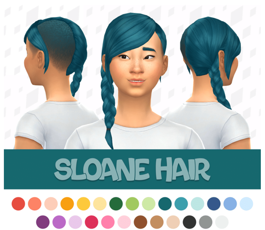 Sloane Braided Side Ponytail Hairstyle for Female