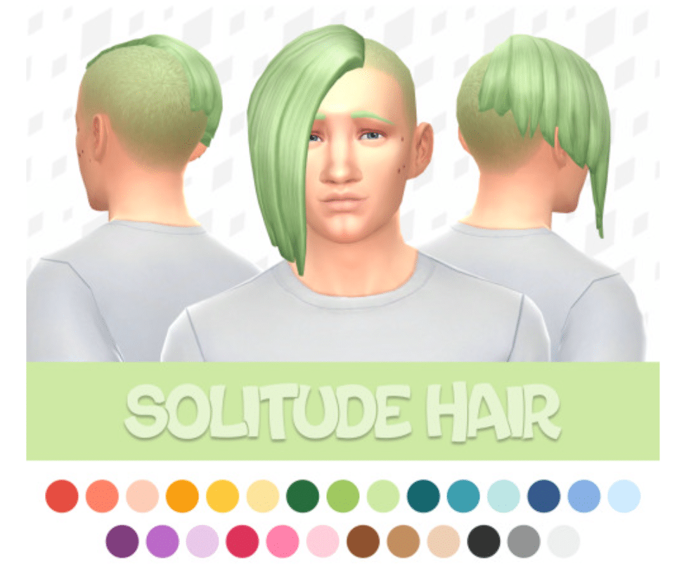 Solitude Half Shaved Half Side Swept Long Hairstyle