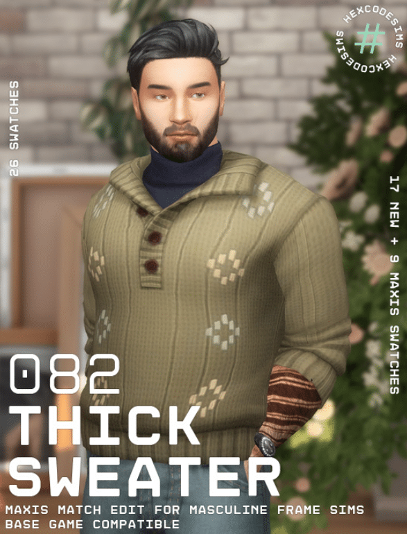 Stylish Thick Sweater for Male