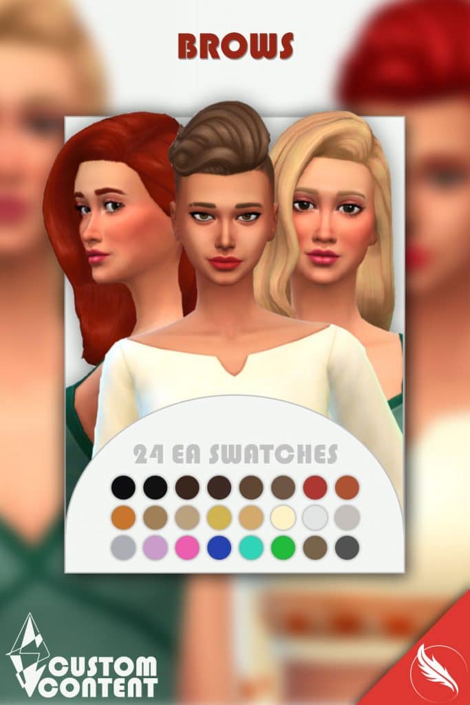 The Sims 4 Eyebrow CC Set