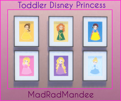 Toddler Disney Princess Framed Wall Art