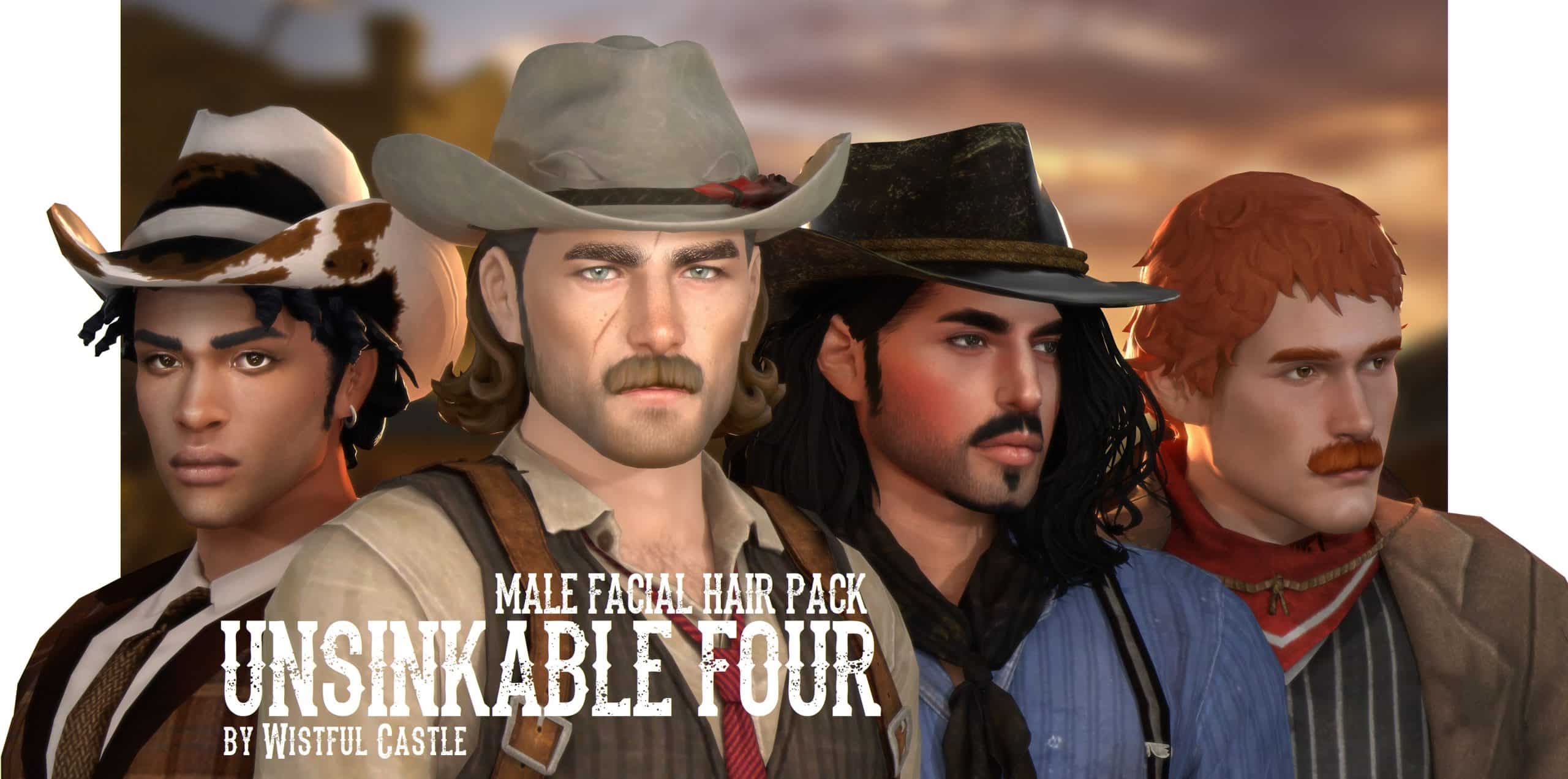 Unsinkable Four Male Facial Hair Pack