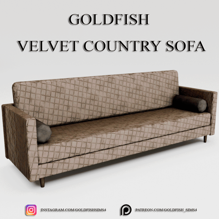 Velvet Long Country Sofa