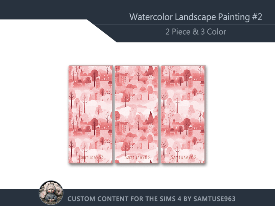 Watercolor Landscape Painting Decor