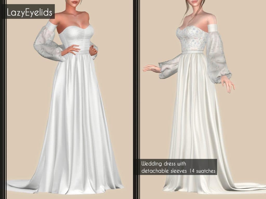 Wedding Dress with Detachable Sleeves