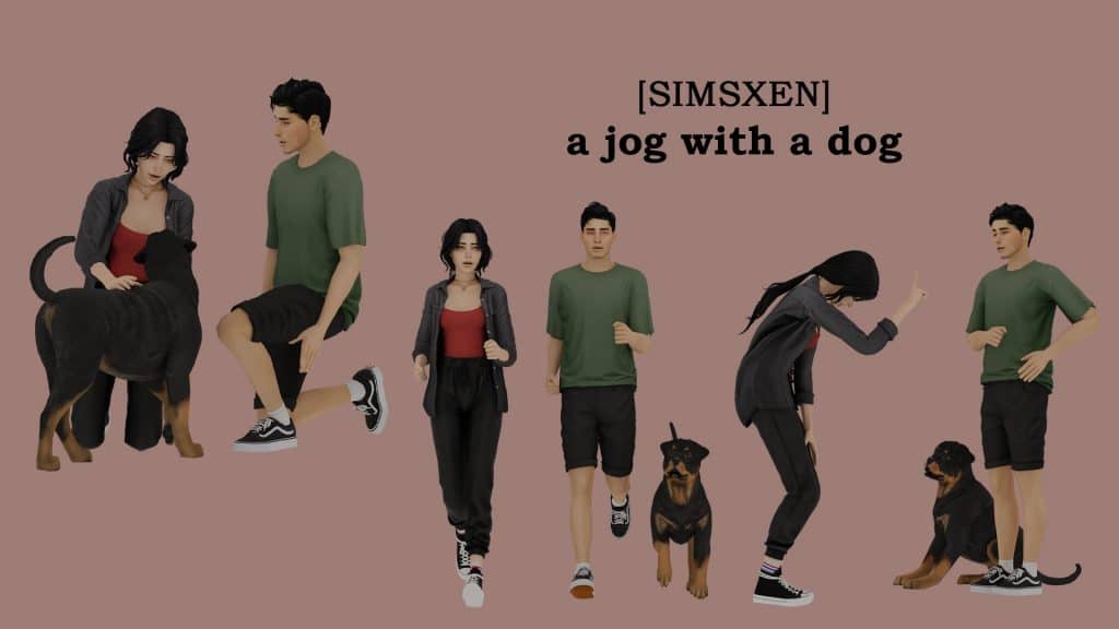 A Jog With A Dog - Poses