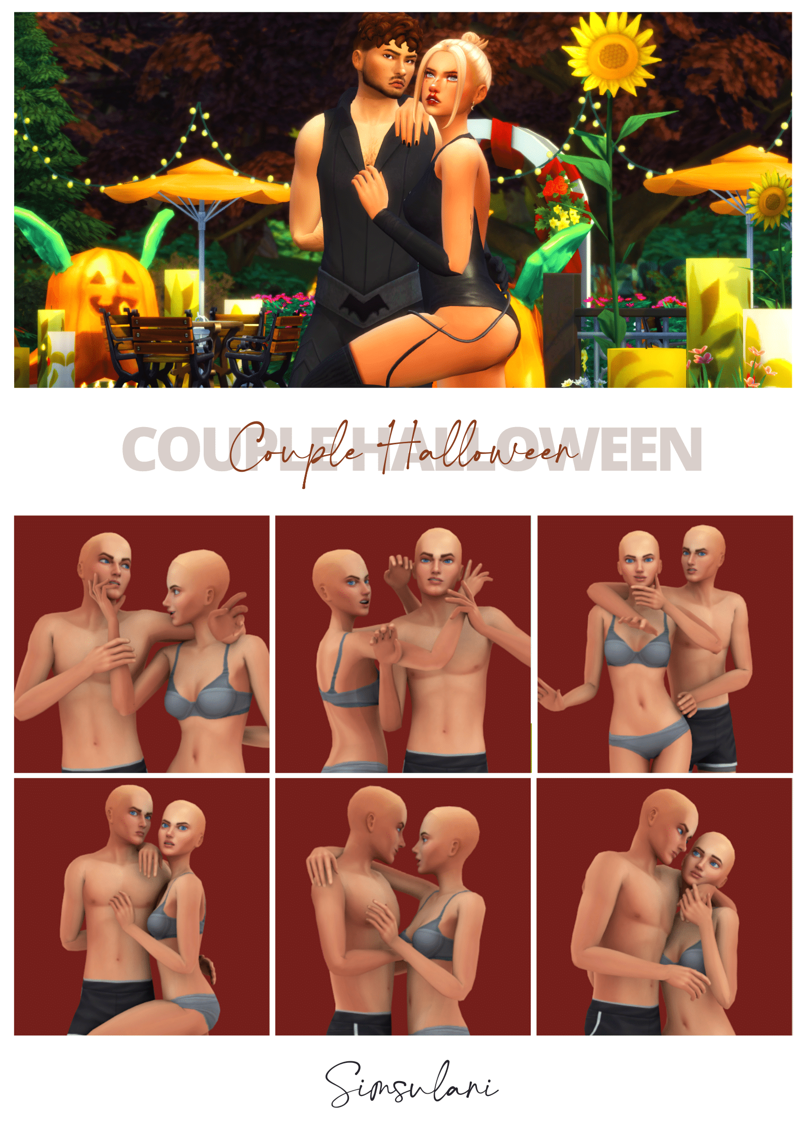 #296 Pose Pack Couple | Halloween