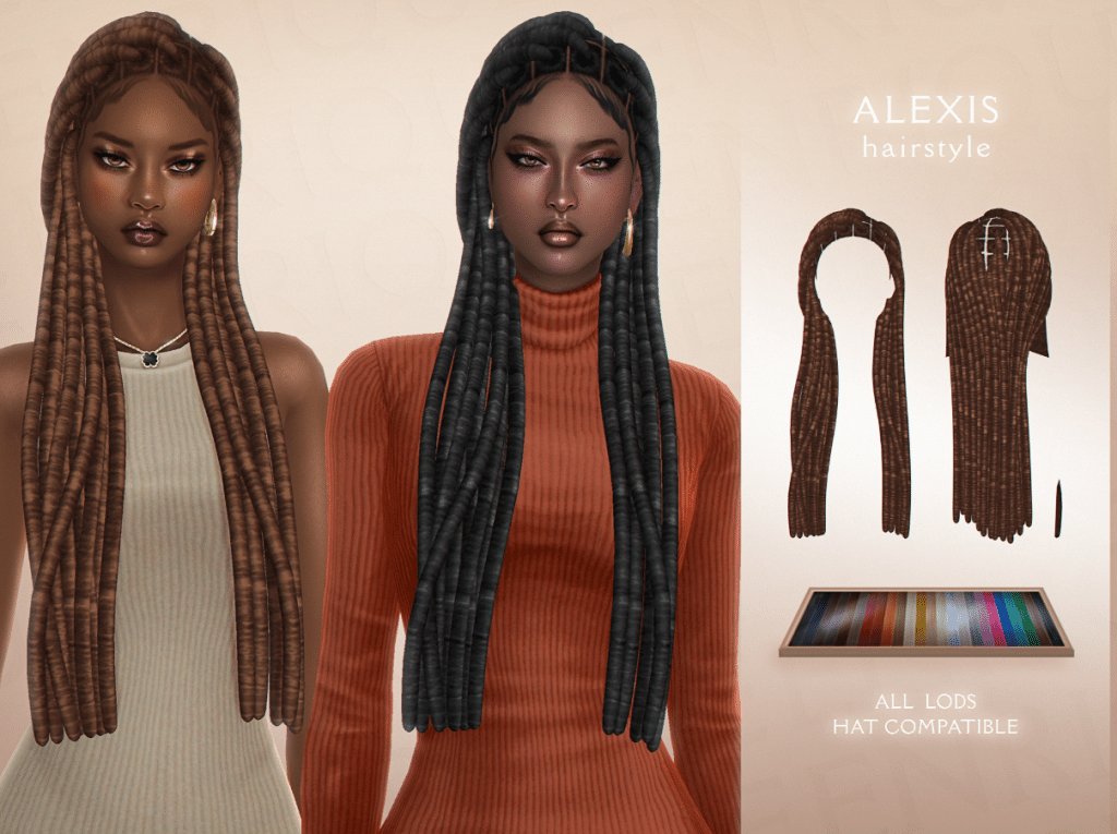 Alexis Long Braids Hairstyle for Female