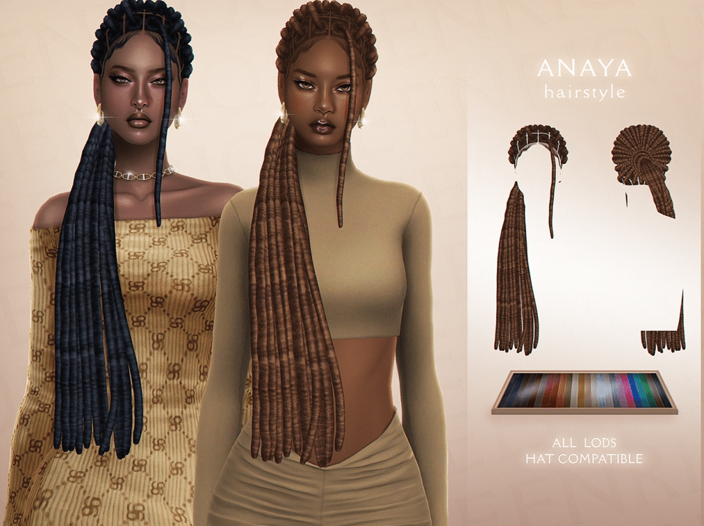 Anaya Long One Sided Braided Hairstyle for Female