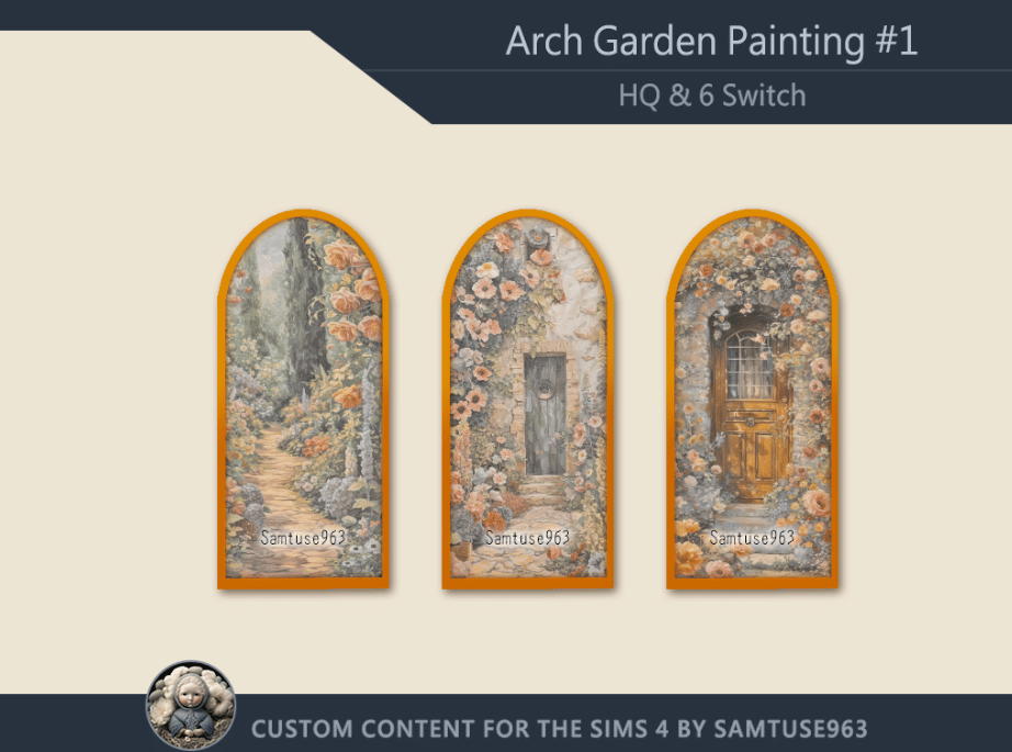Arch Shaped Garden Painting