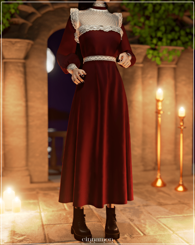 Bozena Long Medieval Dress for Female