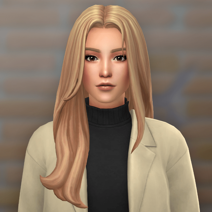 Camellia Layered Middle Parted Hairstyle for Female