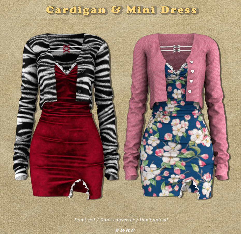 Cardigan and Short Dress for Female