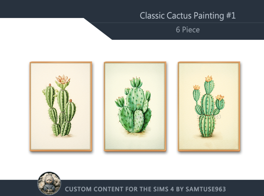 Classic Cactus Painting Decor
