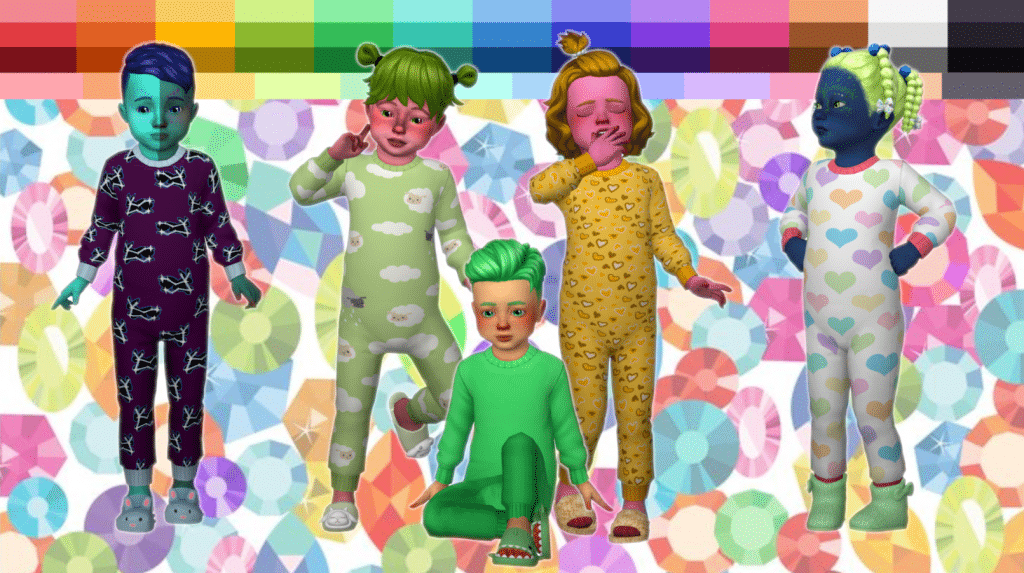 Cute Patterned Full Body Pajamas for Toddlers