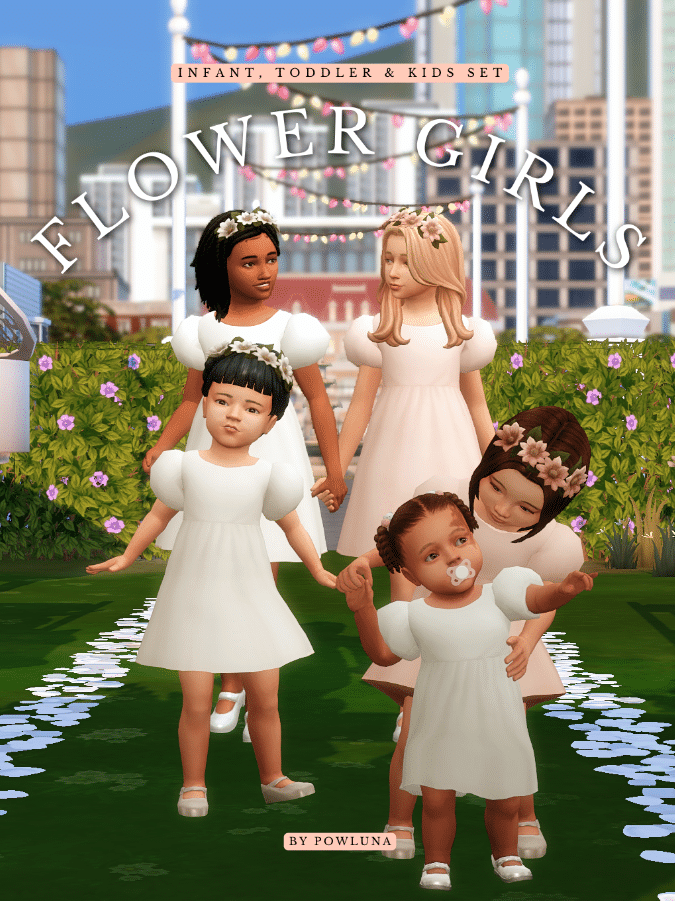 Flower Girls Clothes Set for Female Infant, Toddler, and Children